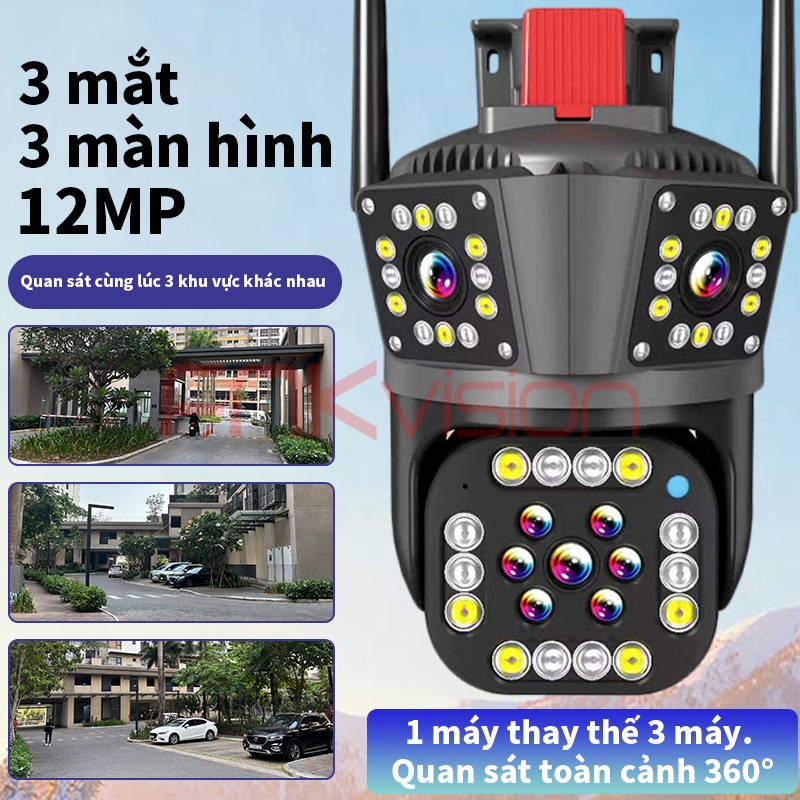 Camera 3 mắt ngoài trời Fnkvision xem 3 mắt hình cùng lúc - mã hot 2024 ...