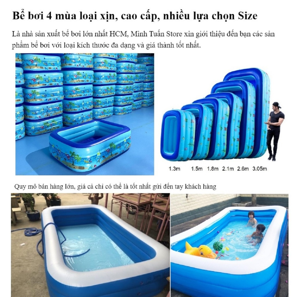 Bể Bơi, Phao Bơi Cho Bé, Bể Bơi Gia Đình Kích Thước Gồm 3m - 2m6 - 2m1 ...