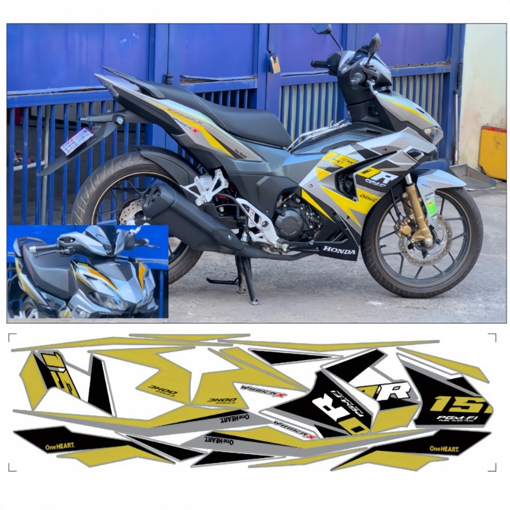 Tem rời WINNER X V3, cao cấp, chất liệu in 3 lớp PPF, chống nước, không phai màu.