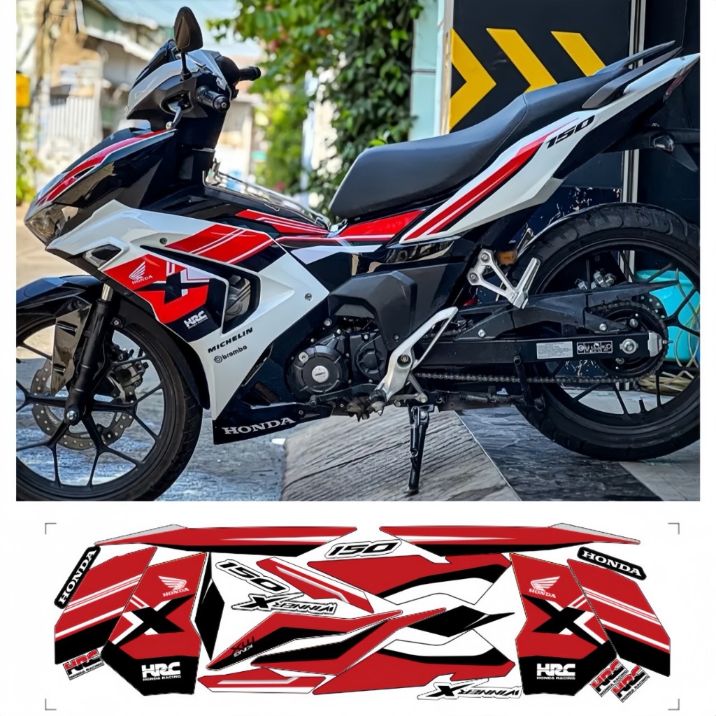 Tem rời WINNER X V3, cao cấp, chất liệu in 3 lớp PPF, chống nước, không phai màu.