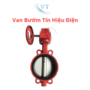 Van Bướm Tín Hiệu Điện thân gang điện 220VAC DN50 - DN150.