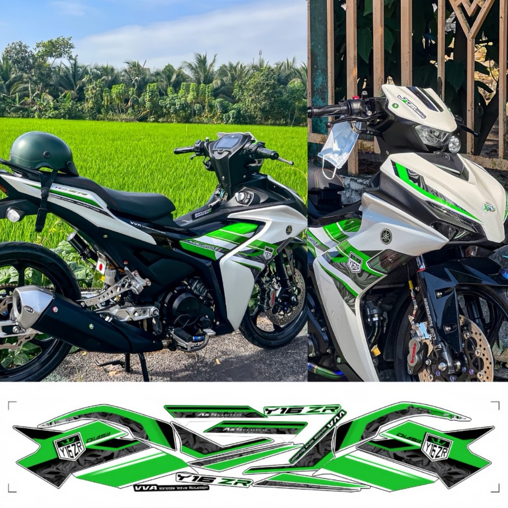 Tem rời EXCITER 155, cao cấp, chất liệu in 3 lớp PPF, chống nước, không phai màu.