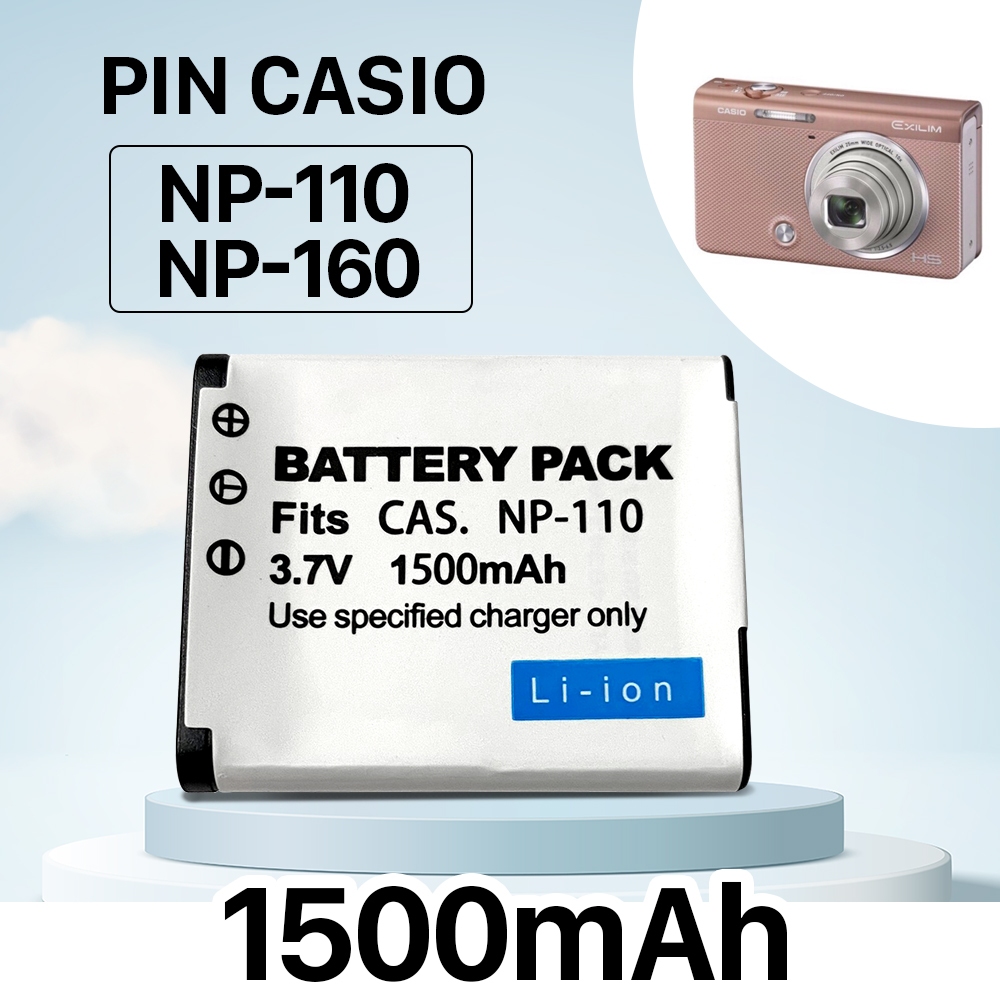 Batteria per CASIO NP-110 NP110 Exilim EX-Z2000 EX-Z2300 EX-ZR10 EX-ZR15 EX-ZR20