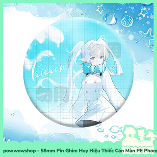 [Sẵn VN - Hỏa Tốc] Huy Hiệu Pin Ghim Dạng Tròn 58mm Cài Áo / Túi / Balo Màn PE Phong Cách Anime Manga Sousou No Frieren