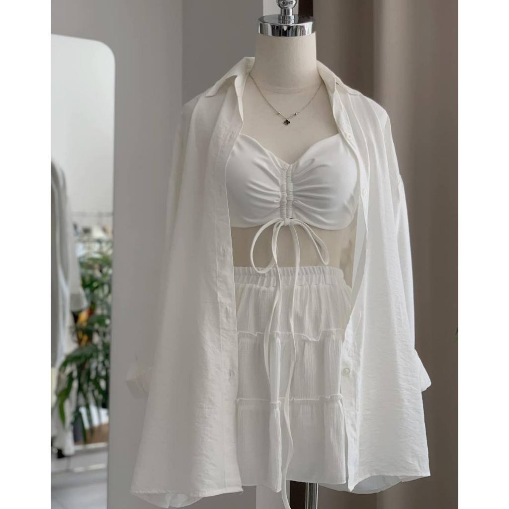 🍊Set 3sp áo sm k túi + bra + cv bèo 🔥  MEOINDAHOUS 🔥 FREESIZE ( VUI LÒNG IB MÈO ĐỂ ĐƯỢC TƯ VẤN KÍCH CỠ Ạ )