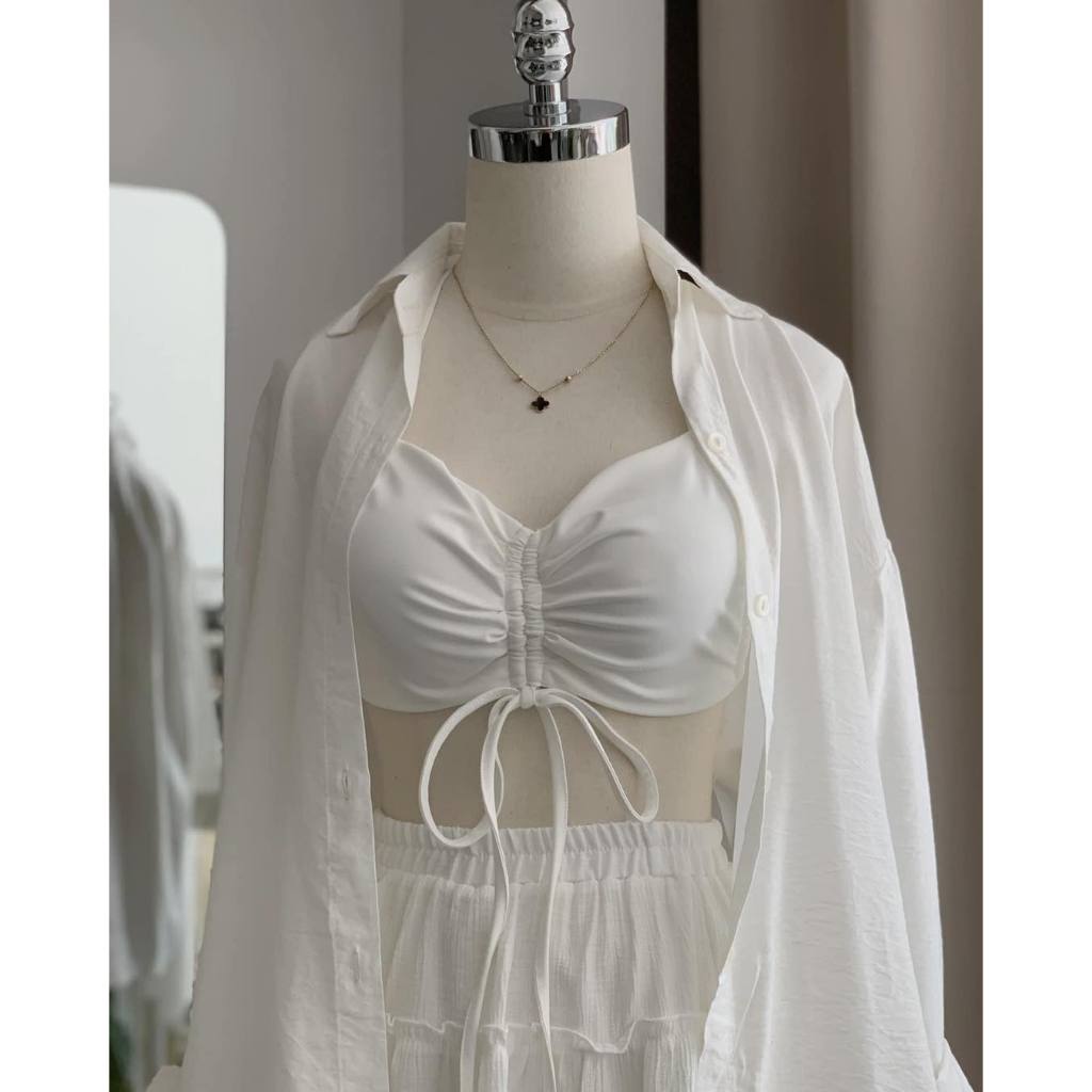 🍊Set 3sp áo sm k túi + bra + cv bèo 🔥  MEOINDAHOUS 🔥 FREESIZE ( VUI LÒNG IB MÈO ĐỂ ĐƯỢC TƯ VẤN KÍCH CỠ Ạ )