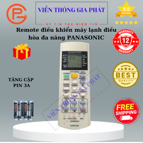 Remote điều khiển máy lạnh điều hòa đa năng PANASONIC K-PN1122 K-PN1128 ...