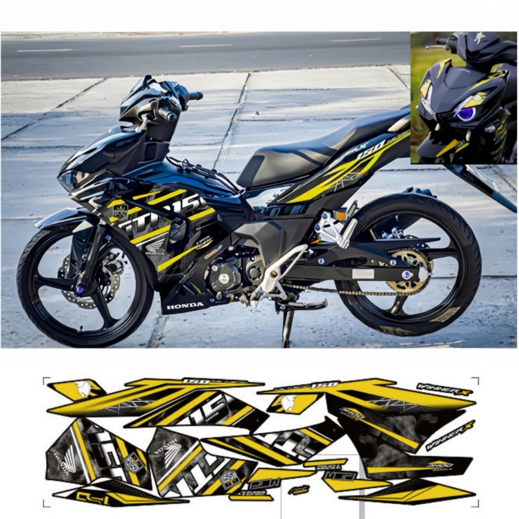 Tem rời WINNER X V3, cao cấp, chất liệu in 3 lớp PPF, chống nước, không phai màu.