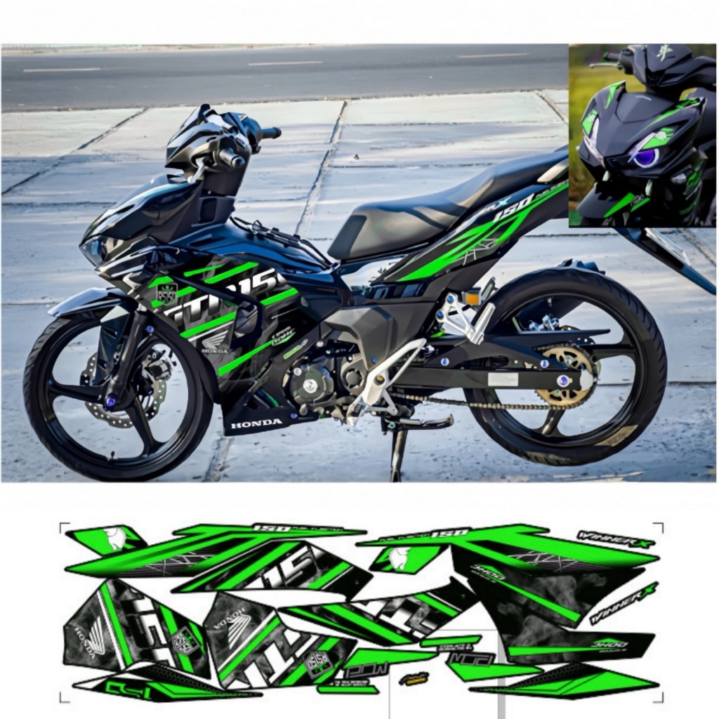 Tem rời WINNER X V3, cao cấp, chất liệu in 3 lớp PPF, chống nước, không phai màu.