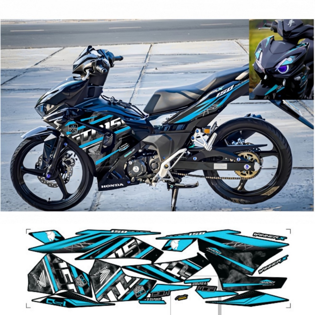 Tem rời WINNER X V3, cao cấp, chất liệu in 3 lớp PPF, chống nước, không phai màu.
