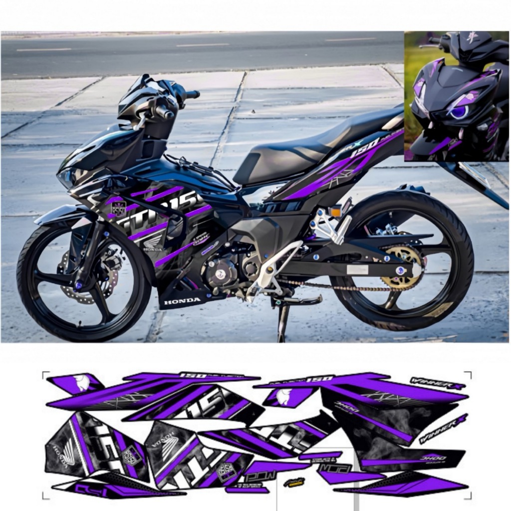 Tem rời WINNER X V3, cao cấp, chất liệu in 3 lớp PPF, chống nước, không phai màu.