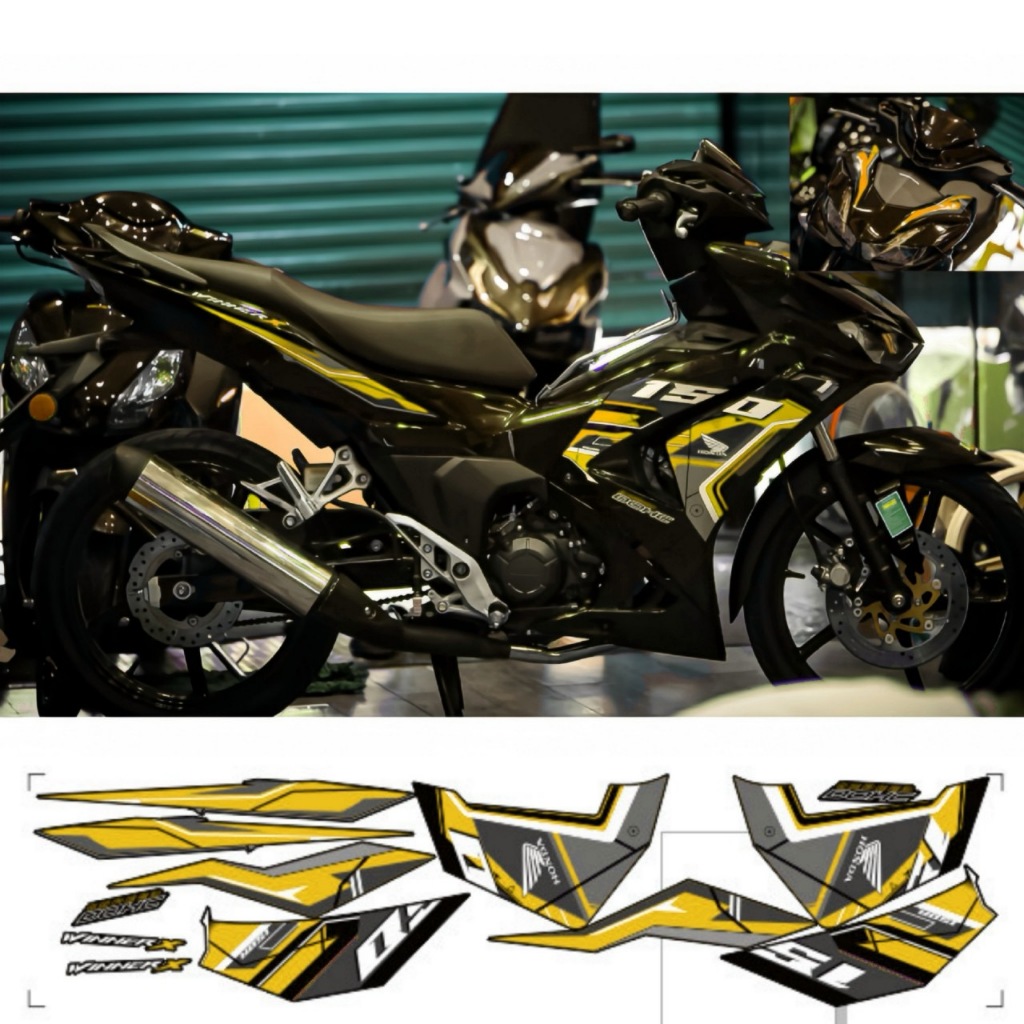 Tem rời WINNER X V3, cao cấp, chất liệu in 3 lớp PPF, chống nước, không phai màu.