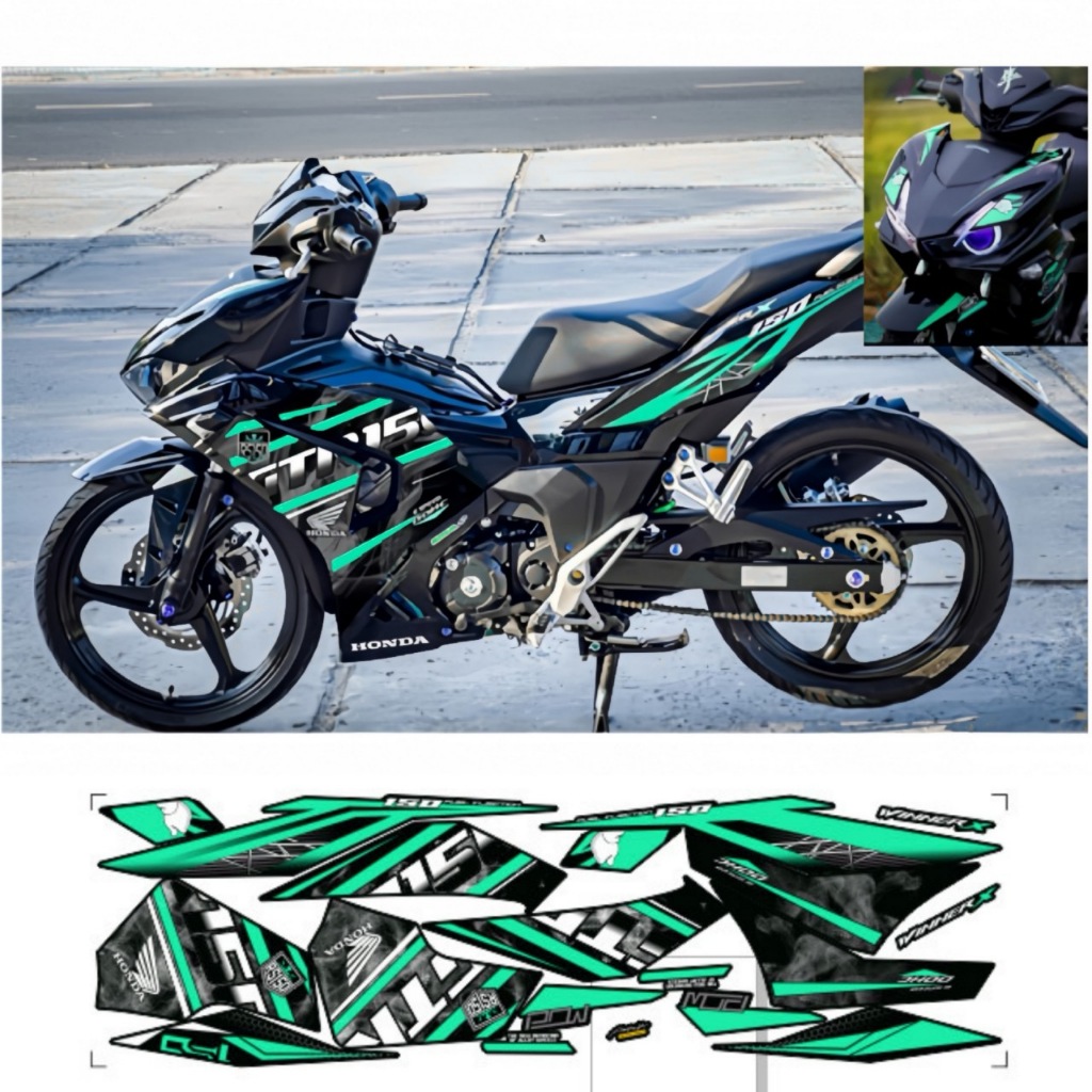 Tem rời WINNER X V3, cao cấp, chất liệu in 3 lớp PPF, chống nước, không phai màu.