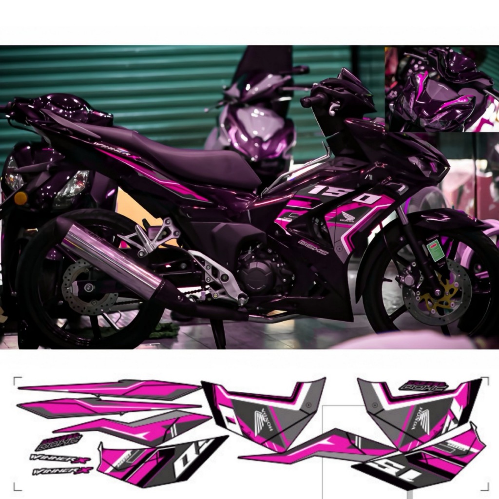 Tem rời WINNER X V3, cao cấp, chất liệu in 3 lớp PPF, chống nước, không phai màu.