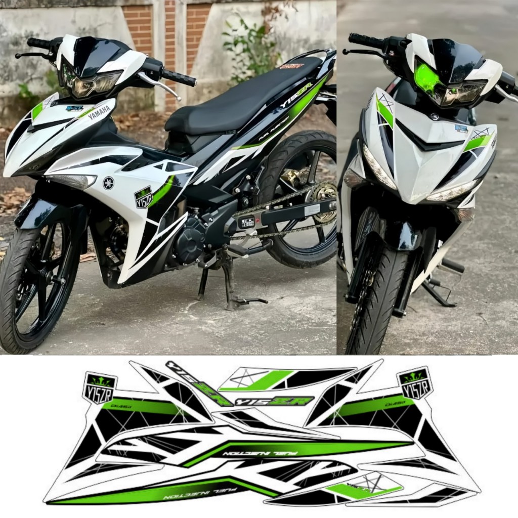 Tem rời EXCITER 150, cao cấp, chất liệu in 3 lớp PPF, chống nước, không phai màu.