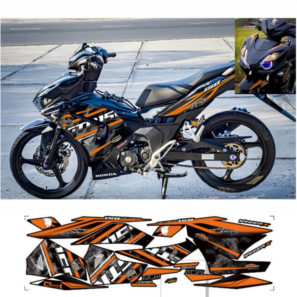 Tem rời WINNER X V3, cao cấp, chất liệu in 3 lớp PPF, chống nước, không phai màu.