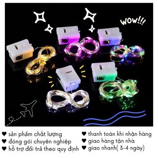 Đèn Led Trang Trí Nhỏ Decor Phòng Dây Trắng Vàng Nhiều Màu Timo DS11