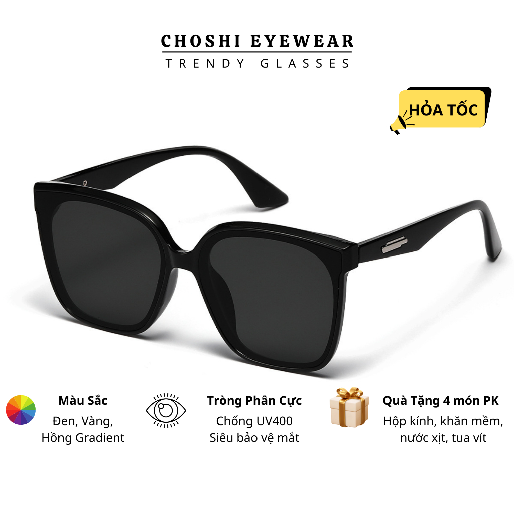 Kính Râm, Kính Mát Chống UV400 Nam Nữ Dáng Vuông Tràn Viền Oversize ...