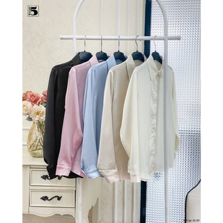 Áo sơ mi dài tay, vải lụa, trơn Twenty.5-  AL20
