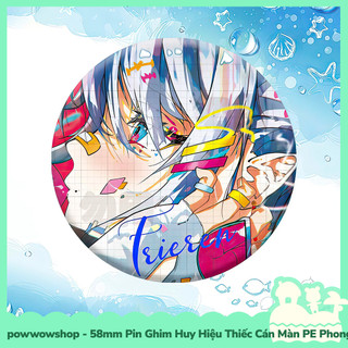 [Sẵn VN - Hỏa Tốc] Huy Hiệu Pin Ghim Dạng Tròn 58mm Cài Áo / Túi / Balo Màn PE Phong Cách Anime Manga Sousou No Frieren