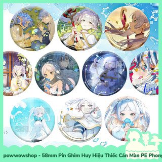 [Sẵn VN - Hỏa Tốc] Huy Hiệu Pin Ghim Dạng Tròn 58mm Cài Áo / Túi / Balo Màn PE Phong Cách Anime Manga Sousou No Frieren
