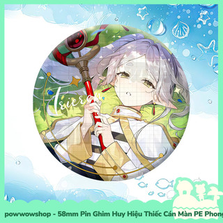 [Sẵn VN - Hỏa Tốc] Huy Hiệu Pin Ghim Dạng Tròn 58mm Cài Áo / Túi / Balo Màn PE Phong Cách Anime Manga Sousou No Frieren