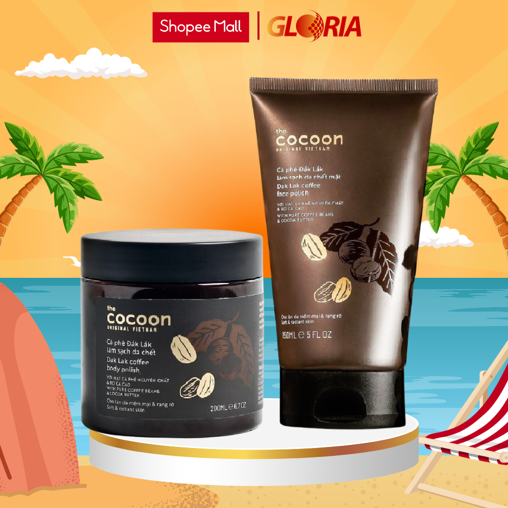Ảnh Bộ Cà Phê Đắk Lắk Làm Sạch Da Chết Cocoon: Da Mặt 150ml + Cơ Thể 200ml 1