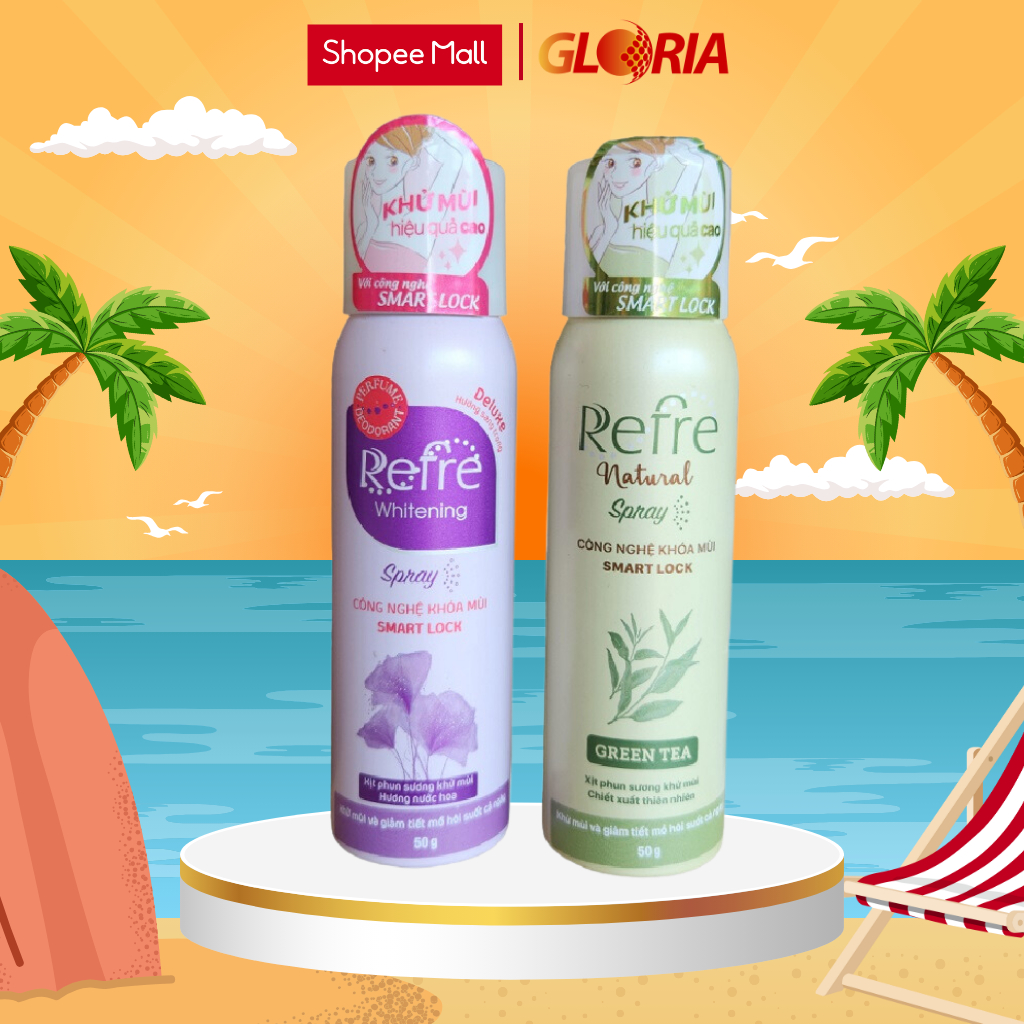 Xịt Khử Mùi Chiết Xuất Thiên Nhiên Refre Natural Spray 50g | Shopee ...