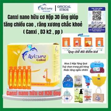Avisure Calkid Canxi hữu cơ cho bé 30 ống Date mới - Canxi tăng chiều cao , chắc xương hấp thụ tốt