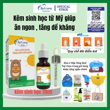 Kẽm sinh học cho bé Avisure Zio - bổ sung Kẽm zn giúp bé ăn ngon bổ sung kẽm tăng đề kháng