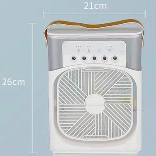 Quạt Điều Hòa Phun Sương Mini,Quạt Làm Mát Để Bàn 3 Chế Độ Tích Hợp Đèn Led Cổng Sạc USB -QP4