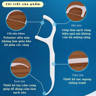 TĂM CHỈ NHA KHOA 5 HỘP (250 CÂY) | CHỈ SIÊU MẢNH | KHÔNG ĐAU NƯỚU | HỘP NHỰA TIỆN LỢI | SẠCH KẼ RĂNG