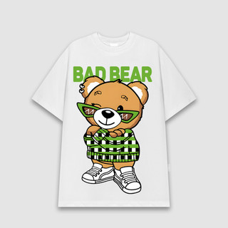 Áo Thun Unisex Nam Nữ Tay Lỡ Form Rộng Oversize Bad Bear, Áo Phông Cotton Cao Cấp Mềm Mát - oa/ob2000