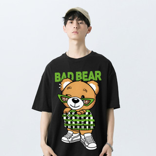 Áo Thun Unisex Nam Nữ Tay Lỡ Form Rộng Oversize Bad Bear, Áo Phông Cotton Cao Cấp Mềm Mát - oa/ob2000