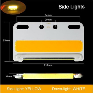 Đôi đèn led sườn COB, đèn led sườn siêu mỏng chống nước điện 12/24v.(Giá 1 đôi)