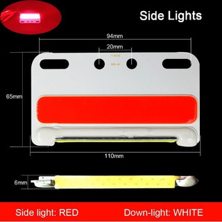 Đôi đèn led sườn COB, đèn led sườn siêu mỏng chống nước điện 12/24v.(Giá 1 đôi)