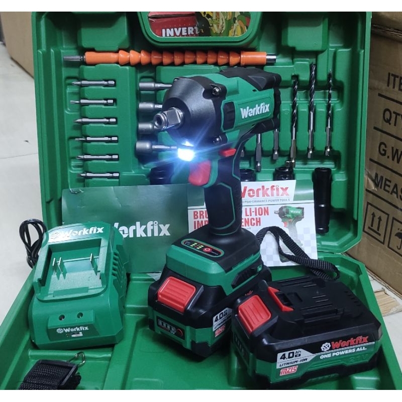 Máy siết bulong Workfix WF-IW450N đầu 2 trong 1, lực siết 450Nm chân ...
