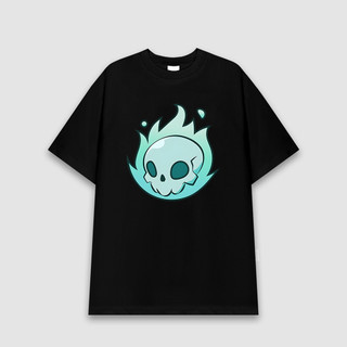 Áo phông nam nữ unisex form vừa Skull fire, áo thun tay ngắn cổ tròn cotton mềm mát - ta/tb2002
