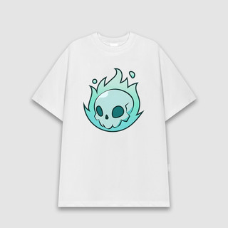 Áo phông nam nữ unisex form vừa Skull fire, áo thun tay ngắn cổ tròn cotton mềm mát - ta/tb2002