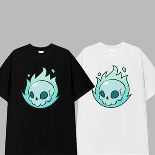Áo phông nam nữ unisex form vừa Skull fire, áo thun tay ngắn cổ tròn cotton mềm mát - ta/tb2002