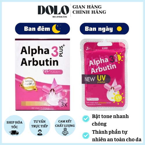 Viên Kích Trắng Da Alpha Arbutin 3 Plus New UV Chính Hãng Thái Lan (Mix Sữa Dưỡng Thể)