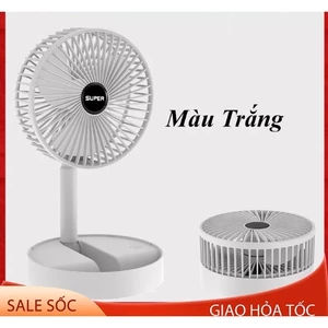 Quạt cầm tay sạc pin gấp gọn, quạt tích điện mini 3 tốc độ gió, quạt mini cầm tay tích điện để bàn