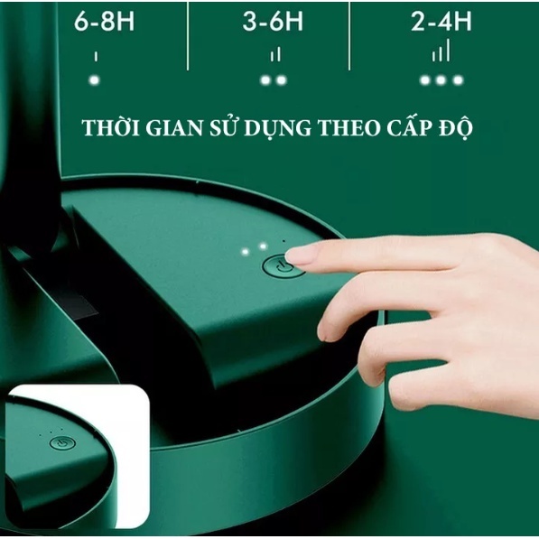 Quạt cầm tay sạc pin gấp gọn, quạt tích điện mini 3 tốc độ gió, quạt mini cầm tay tích điện để bàn