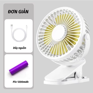 Quạt mini cầm tay Quạt có thể kẹp/ quạt kẹp quạt sạc mini để bàn 1500 mAh có thể xoay 720 độ mọi hướng