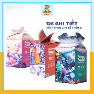 Đồ Chơi Xếp Hình Ghép Hình Myndtoys Fantasy Puzzle - Deep Deep Blue - Unicorn Dance và Sneakout Nights -PUPU HOUSE