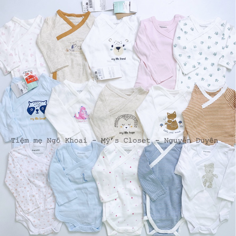 [MD43] 9/12M Body cài chéo dài tay các hãng xuất dư xịn cho bé yêu Ngô Khoai Mỳ