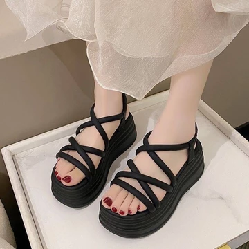 Dép nữ, Sandal nữ _ FRESHIP_SANDAL Nữ ĐẾ CAO 6CM SIÊU NHẸ quai mảnh thời trang