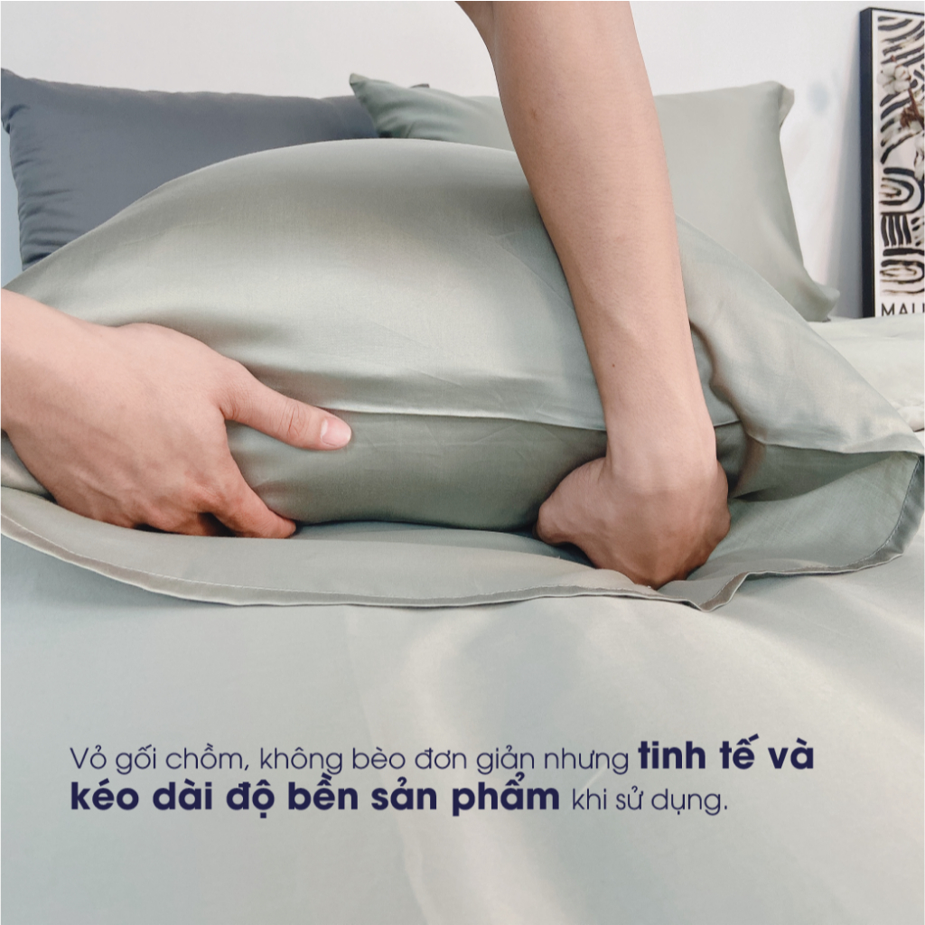 Ảnh Bộ 4 món ga gối Tencel Châu Âu Changmi Bedding cao cấp siêu mềm mượt và mát lạnh. Tencel chính hãng Lenzing 4