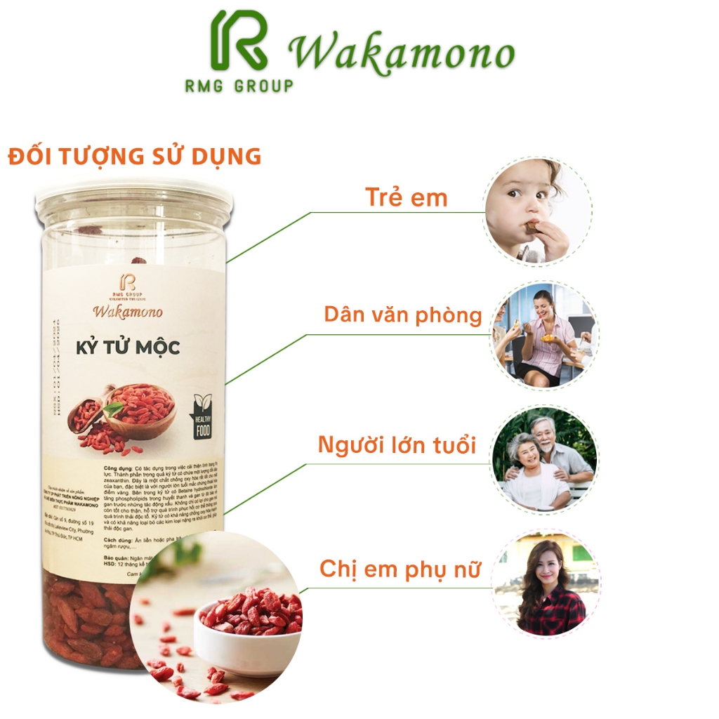Combo 1kg táo đỏ Nhược Khương Wakamono Organic size 200 - 220 quả/kg và 500g kỷ tử Ninh Hạ