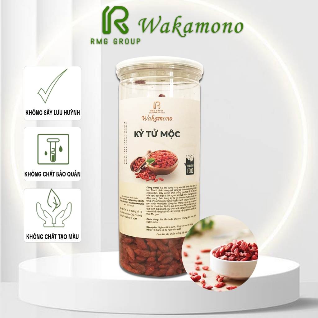 Combo 1kg táo đỏ Nhược Khương Wakamono Organic size 200 - 220 quả/kg và 500g kỷ tử Ninh Hạ